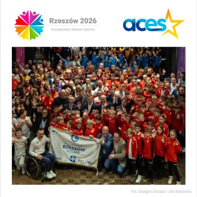 zdjęcie z oficjalnej inauguracji Europejskie Miasto Sportu Rzesz&oacute;w 2026, fot. Grzegorz Bukała, Urząd Miasta Rzeszowa